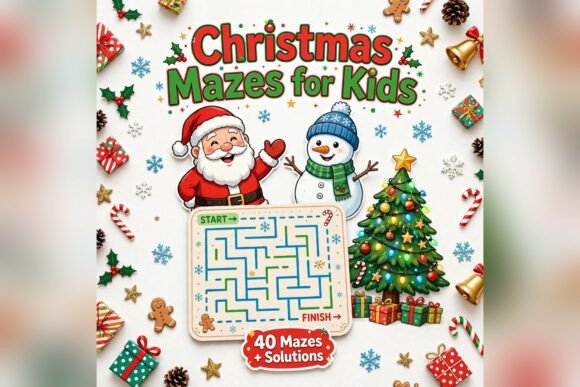 Christmas Mazes for Kids Activity Book