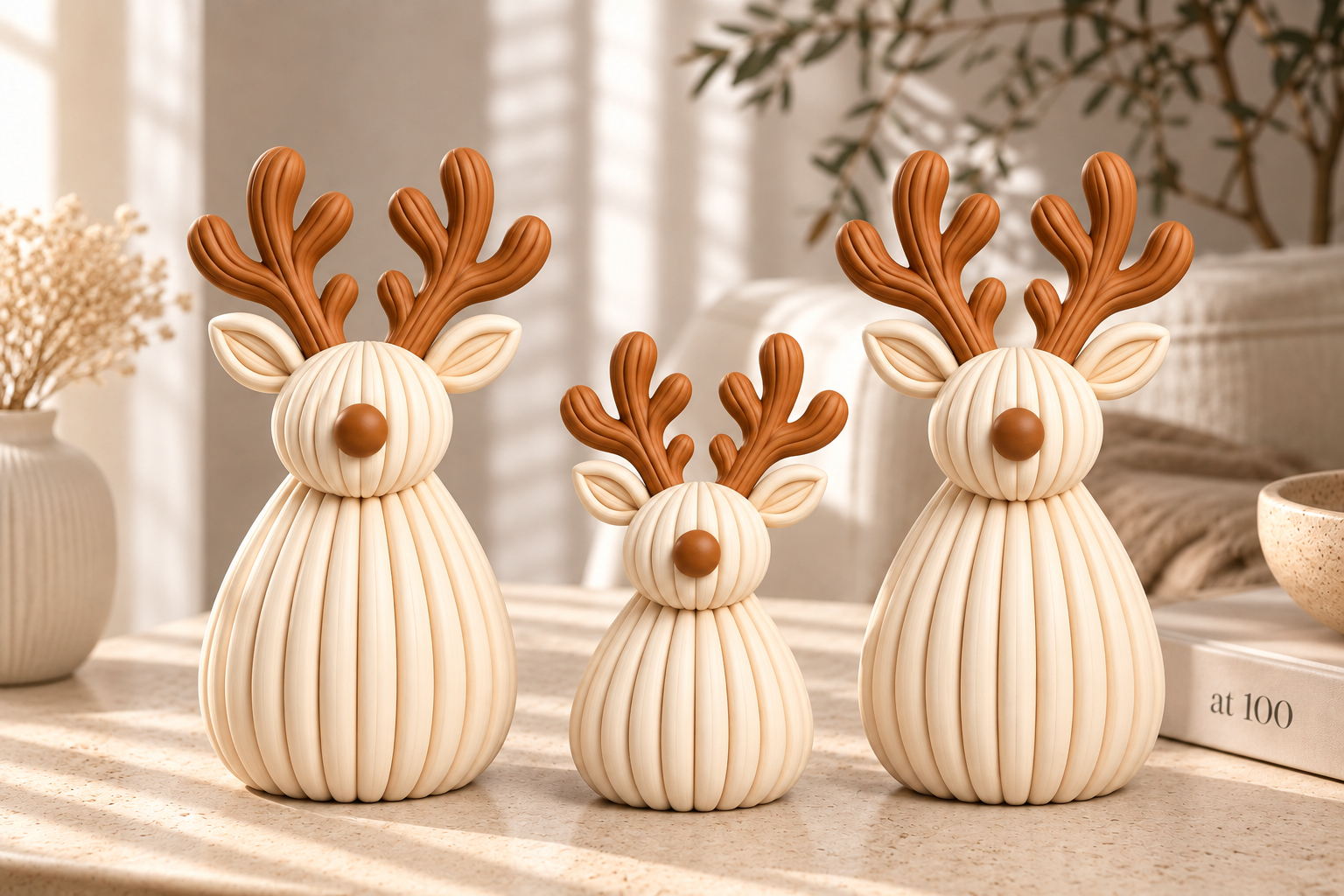 Christmas Reindeer Family 3D Print STL Bundle – 3 Sizes Holiday Decor - Image 6