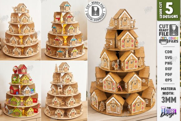 Christmas Village Advent Calendar Bundle laser cut file