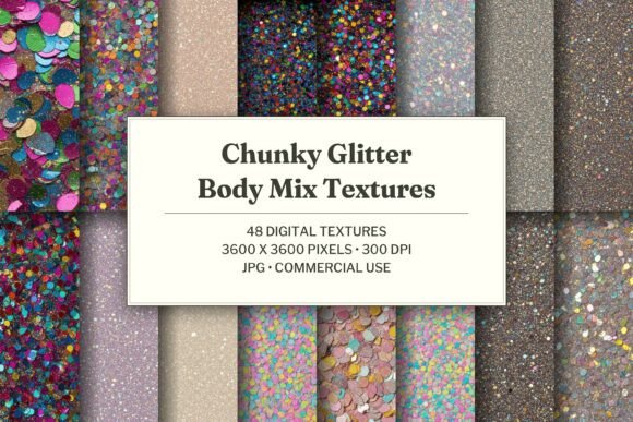 Chunky Glitter Body Mix Texture