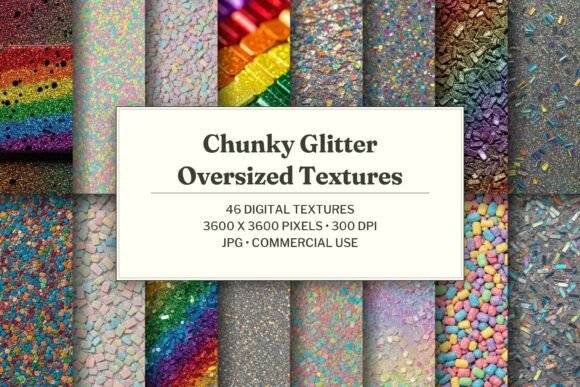 Chunky Glitter Oversized Texture