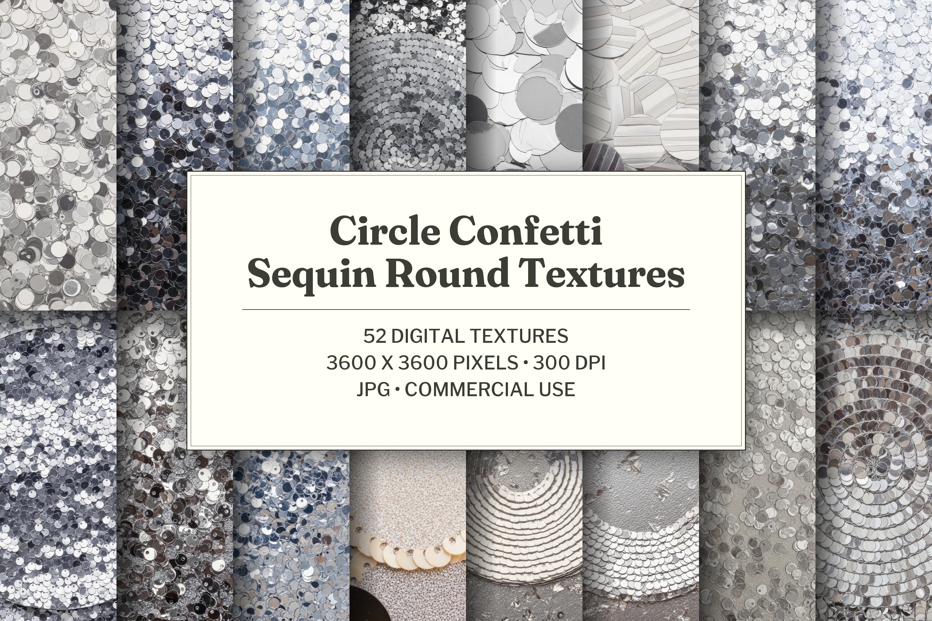 Circle Confetti Sequin Round Texture
