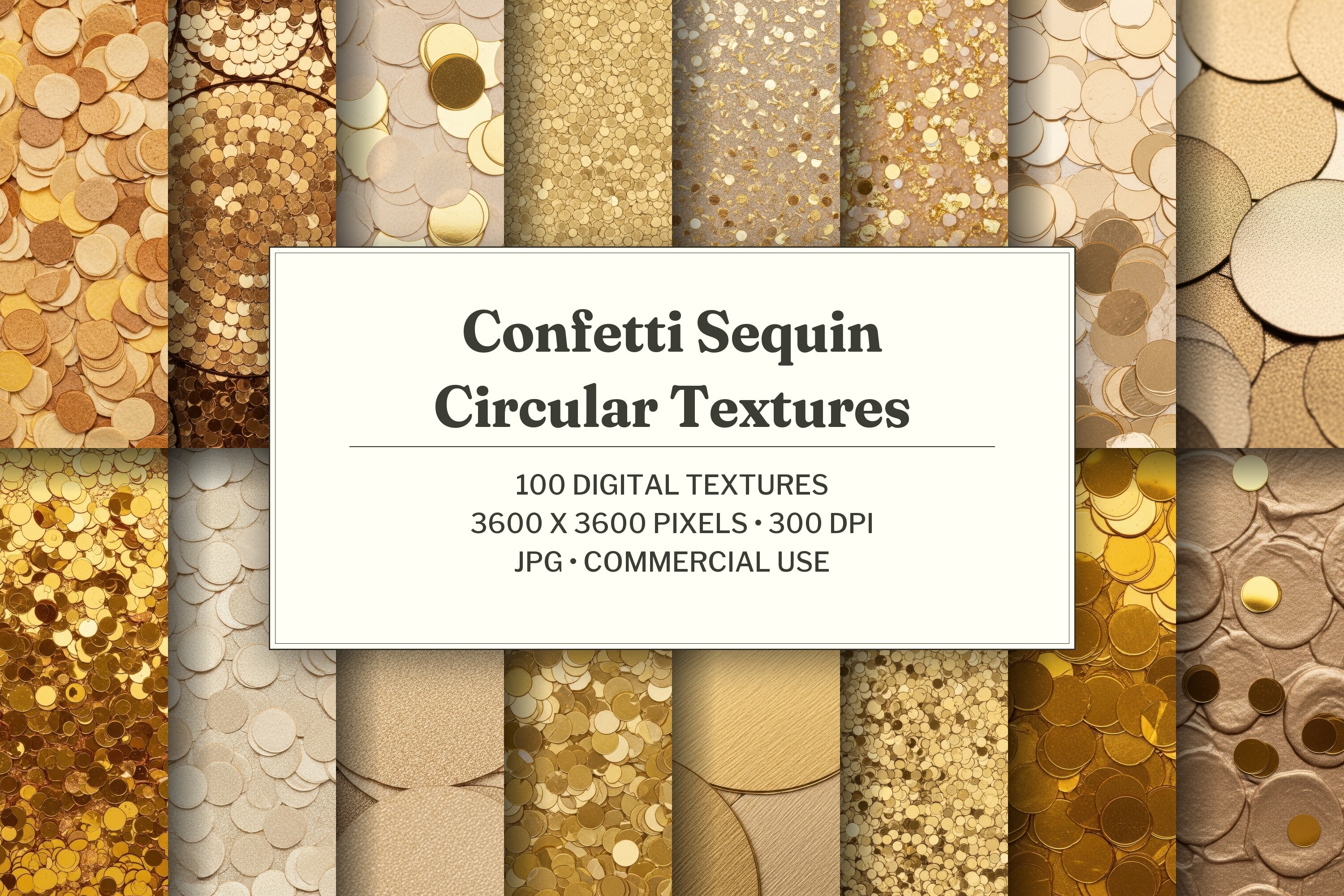 Confetti Sequin Circular Texture