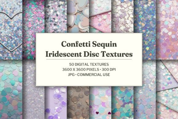 Confetti Sequin Iridescent Disc Texture