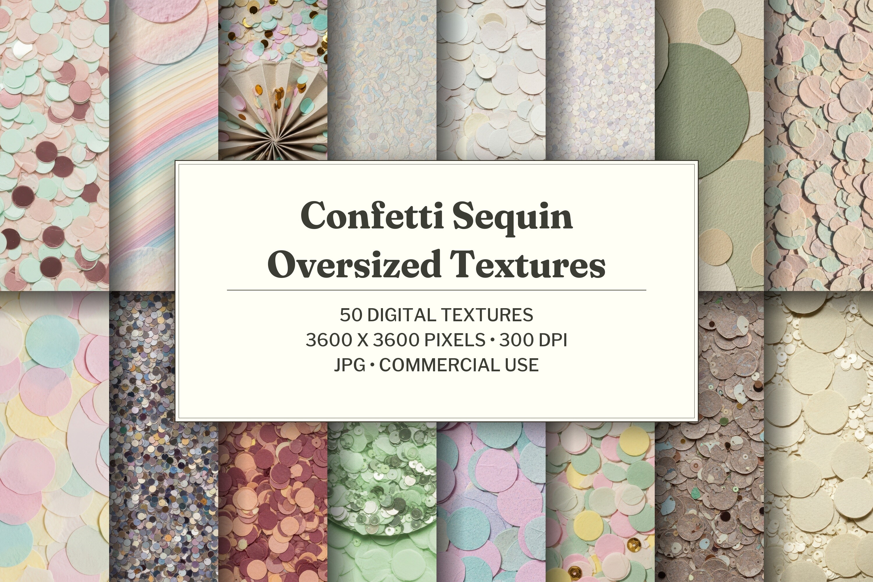 Confetti Sequin Oversized Texture