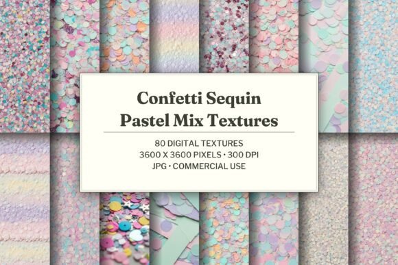 Confetti Sequin Pastel Mix Texture