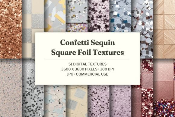 Confetti Sequin Square Foil Texture
