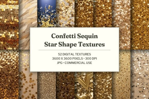 Confetti Sequin Star Shape Texture