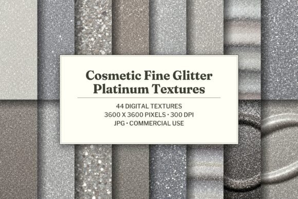 Cosmetic Fine Glitter Platinum Texture