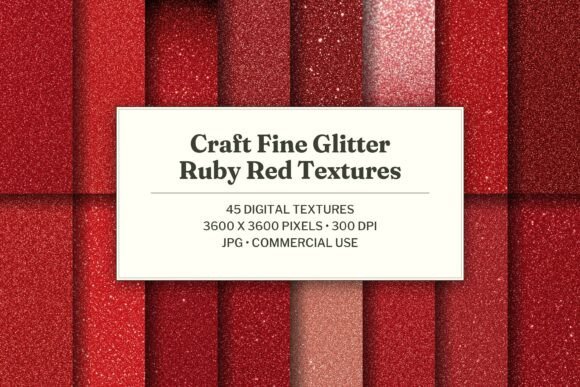 Craft Fine Glitter Ruby Red Texture