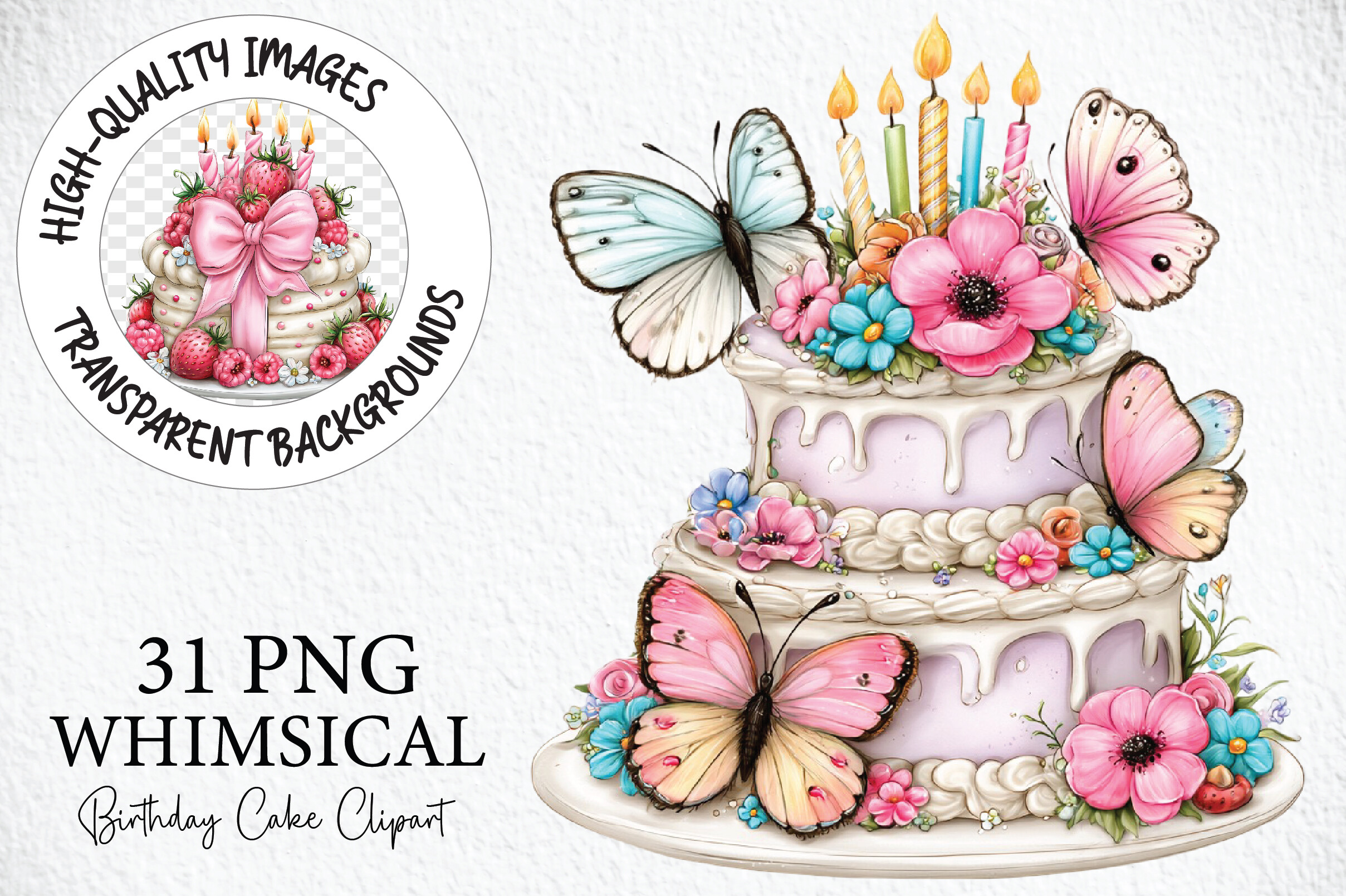 Cute Birthday Cake Clipart