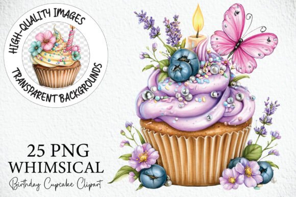 Cute Birthday Cupcake Clipart