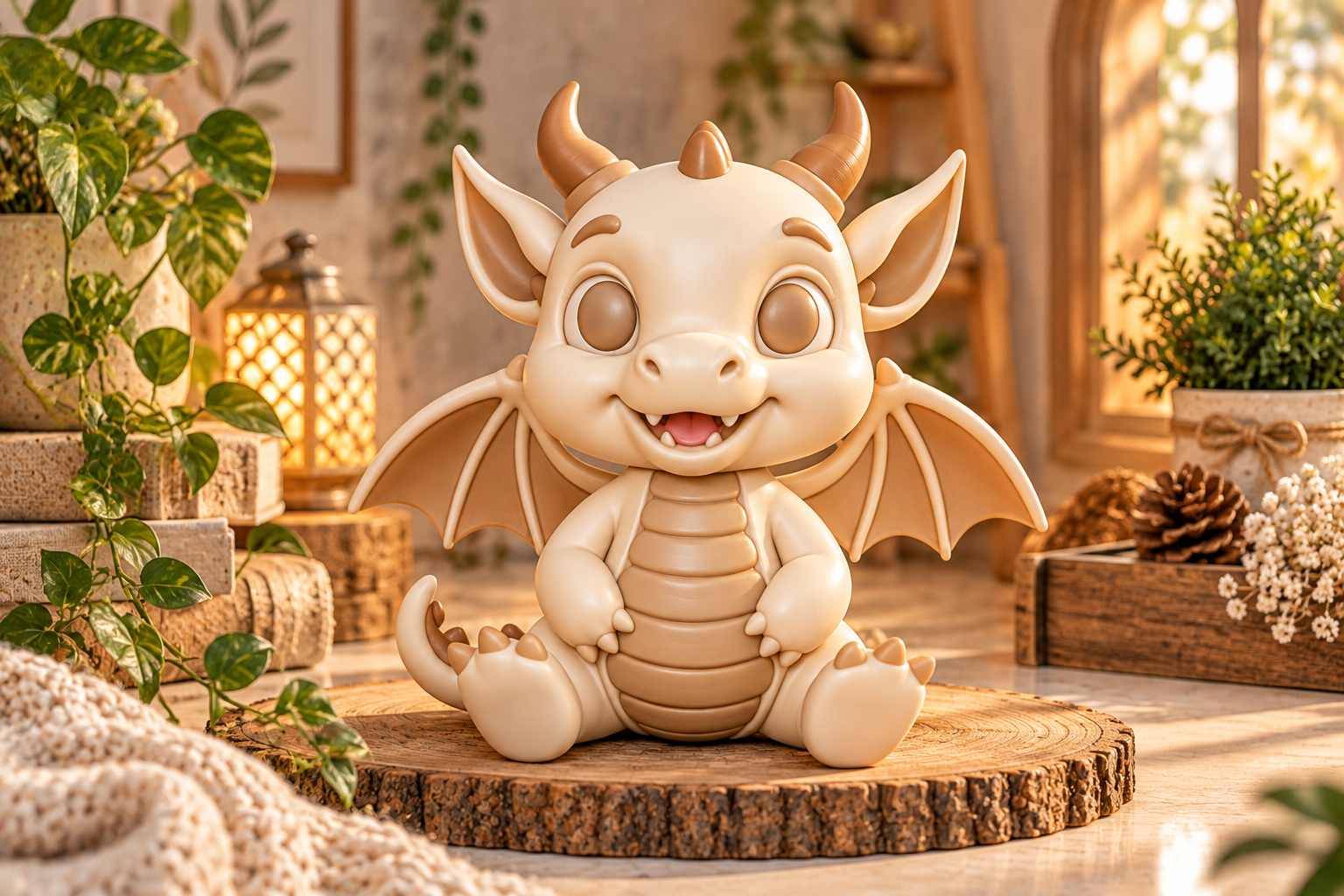 Cute Dragon 3D Print – Adorable Seated Fantasy Dragon Model - Image 7