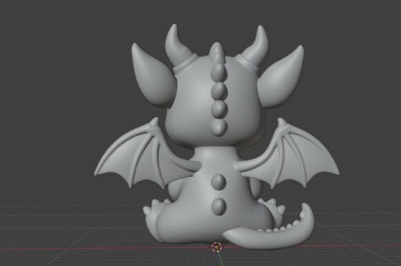 Cute Dragon 3D Print – Adorable Seated Fantasy Dragon Model - Image 6