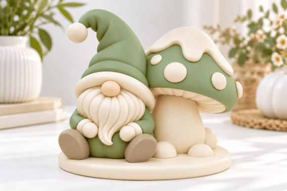Cute Gnome Mushroom 3D Print STL  Christmas Gnome Decor for FDM & Resin - Image 3