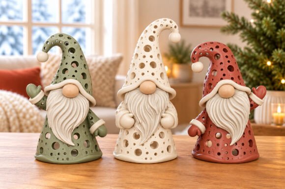 Cute Gnome Tealight Candle Holder STL - 3D Printable Cozy Decor - Image 2