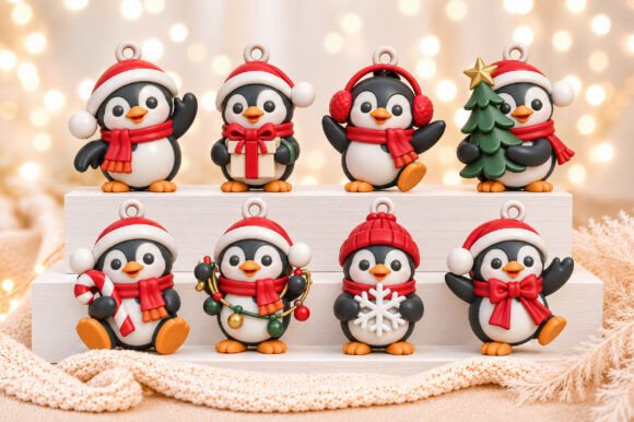 Knitted Christmas Snowman with Tree & Gift STL – 3D Print Model - Image 14