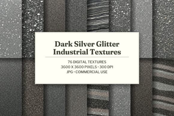 Dark Silver Glitter Industrial Texture