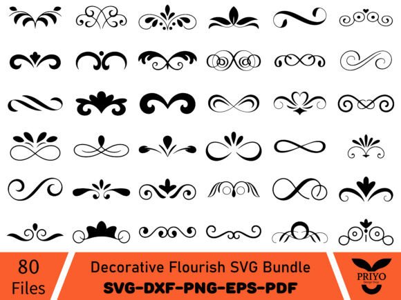 Decorative Flourish SVG Bundle
