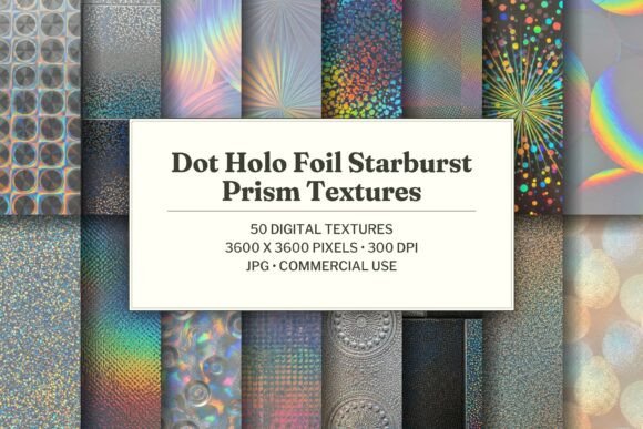 Dot Holo Foil Starburst Prism Texture