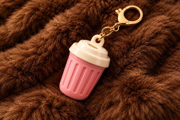Baby Bottle Keychain STL – 3D Printable Charm Model for Keyrings & Bags - Image 1