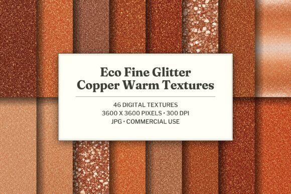 Eco Fine Glitter Copper Warm Texture