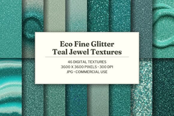 Eco Fine Glitter Teal Jewel Texture
