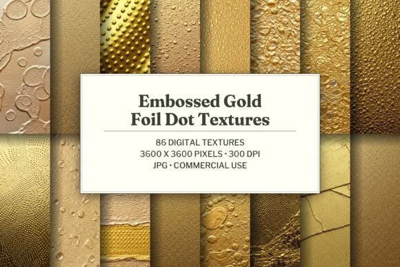 Embossed Gold Foil Dot Texture