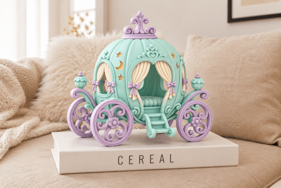 Fairytale Princess Carriage STL Model – Fantasy 3D Printable Decor File - Image 3