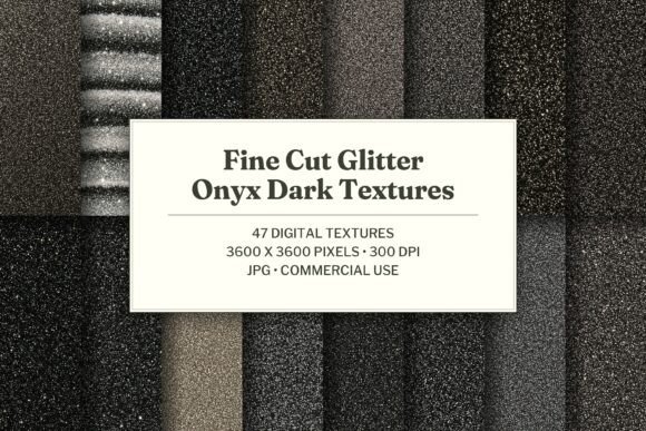 Fine Cut Glitter Onyx Dark Texture