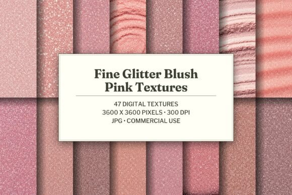 Fine Glitter Blush Pink Texture