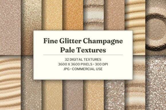 Fine Glitter Champagne Pale Texture