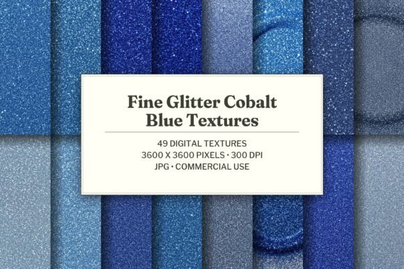 Fine Glitter Cobalt Blue Texture