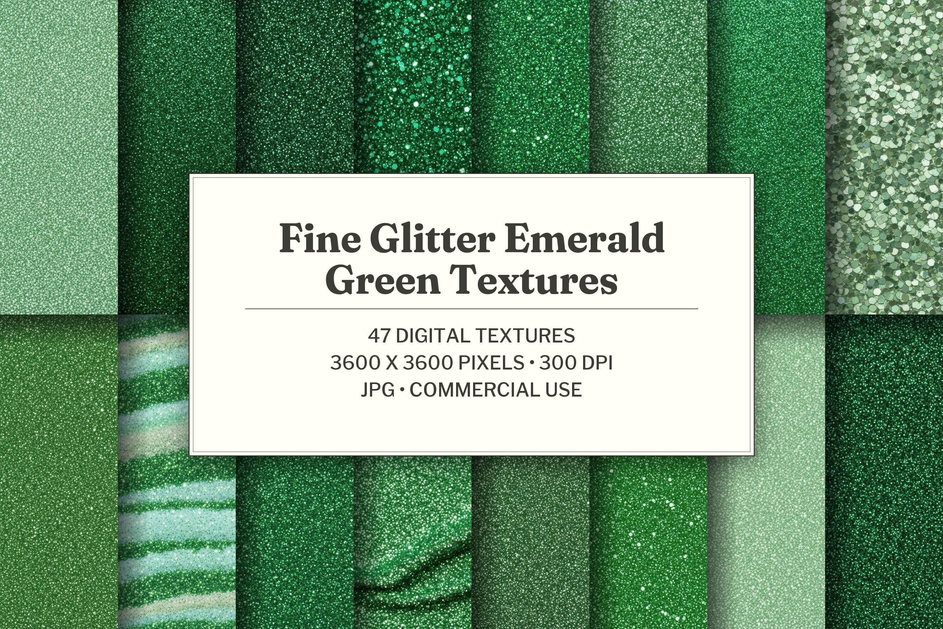 Fine Glitter Emerald Green Texture