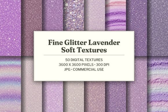 Fine Glitter Lavender Soft Texture