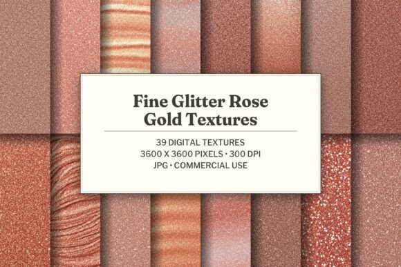 Fine Glitter Rose Gold Texture