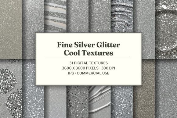 Fine Silver Glitter Cool Texture