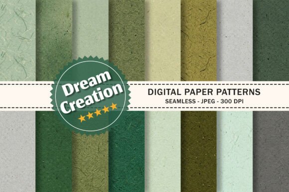 Green Digital Papers,Cardboard Backgroud