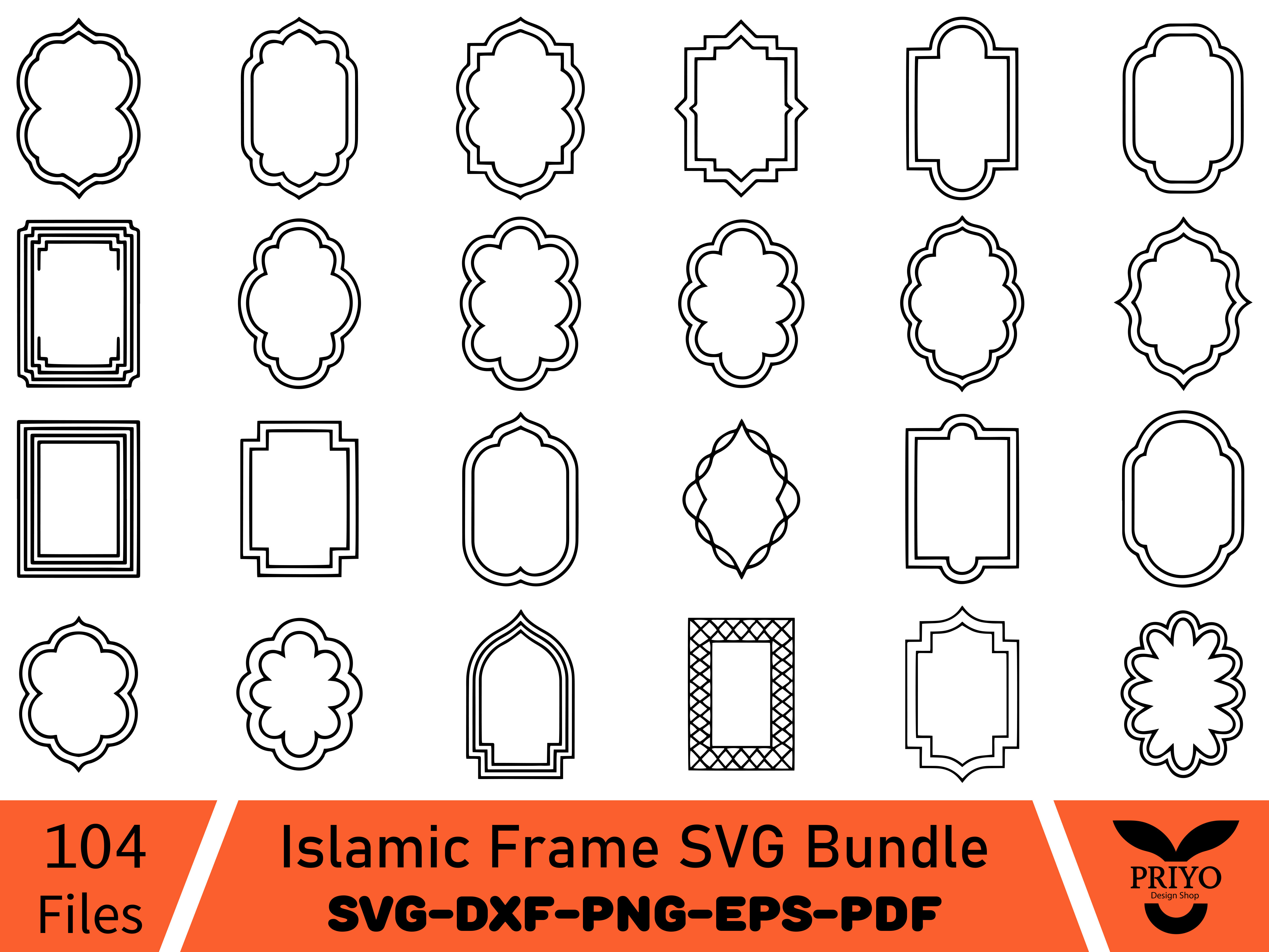 Islamic Frame SVG Bundle, Islamic Arch
