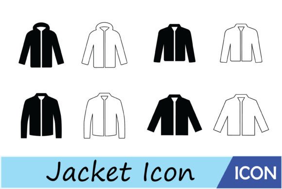 Jacket Icon Winter Clothing Fashion Vect