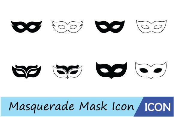Masquerade Mask Icons, Vector Illustrati