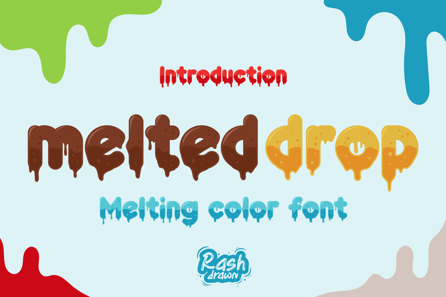 Melt Drop preview, melting drop style lettering