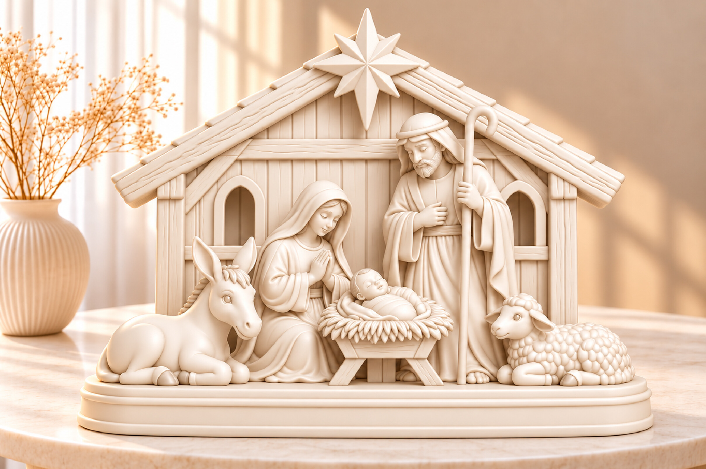 Nativity Scene Decor STL – 3D Printable Christmas Nativity Model - Image 7