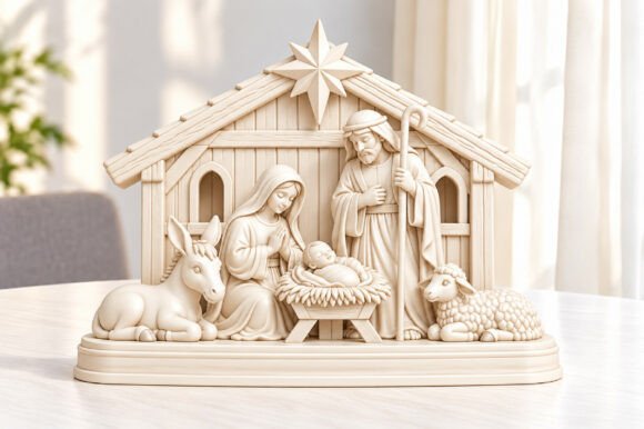 Nativity Scene Decor STL – 3D Printable Christmas Nativity Model - Image 2