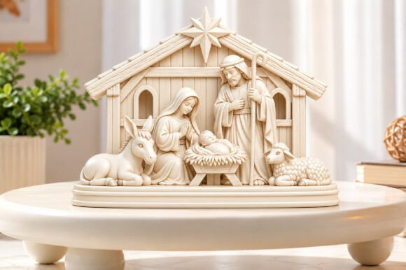 Nativity Scene Decor STL – 3D Printable Christmas Nativity Model - Image 3