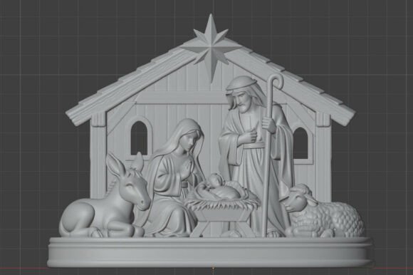 Nativity Scene Decor STL – 3D Printable Christmas Nativity Model - Image 6