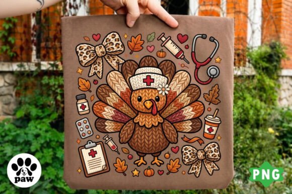 Nurse Thanksgiving PNG, Funny Fall Png Graphic T-shirt Designs By PAW