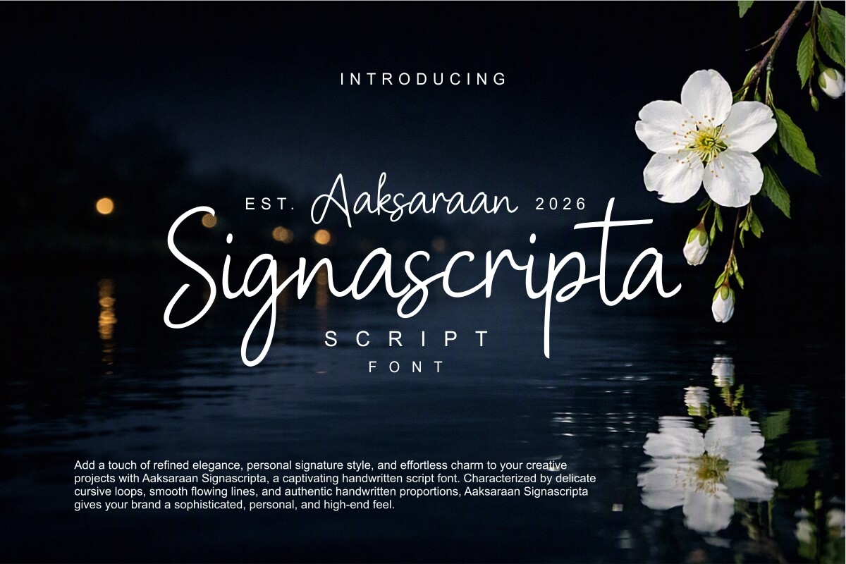 Signascripta preview: signature logotype script