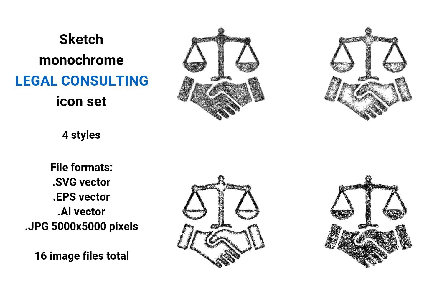 Sketch Legal Consulting Icon Set