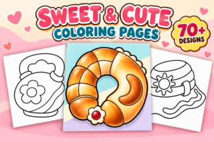 Sweet & Cute Coloring Pages – Volume 3 Graphic by Inkivelle Studio ...